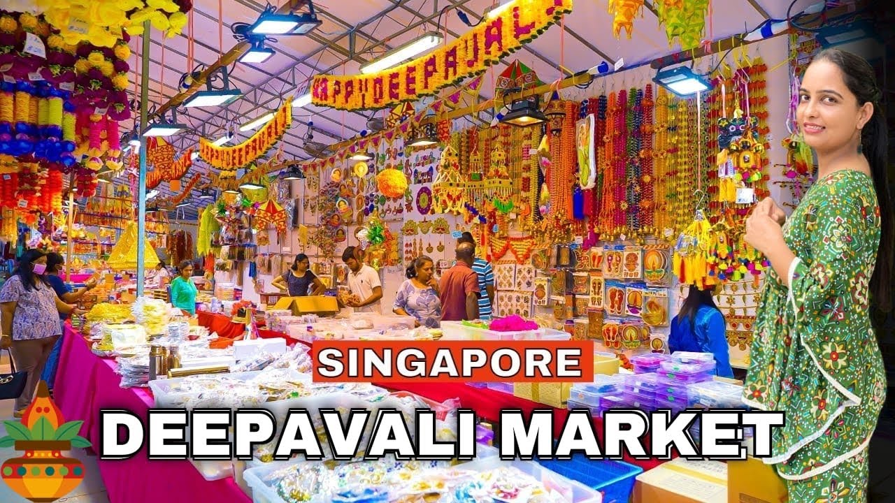 Deepavali 🪔Market in Little India, Singapore 🇸🇬 |Mani & Sky |