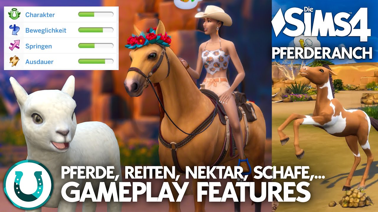 Pferde, Schafe, Reiten, Nektar und mehr! Alle GAMEPLAY Features im Die Sims 4 Pferderanch Pack