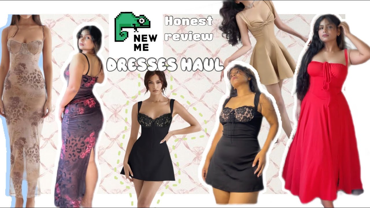 7 newme dresses try on haul | partywear, birthday dresses and casual date.