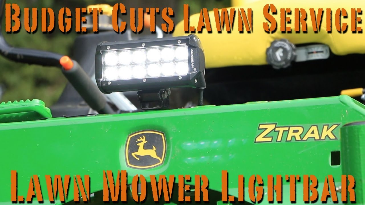 Auxbeam Lightbar on Zero Turn Mower - Budget Cuts Lawn Service