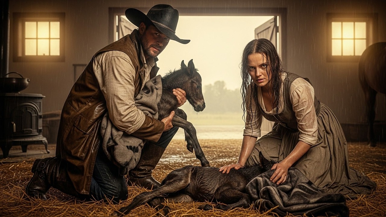 He Found Her Shielding A Foal From The Storm, The Cowboy Brought Them Both Into His Barn