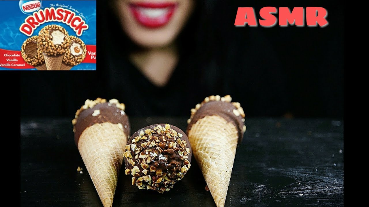 ASMR | Nestle Drumstick Ice Cream Cones *CRUNCHY EATING SOUNDS* NO TALKING