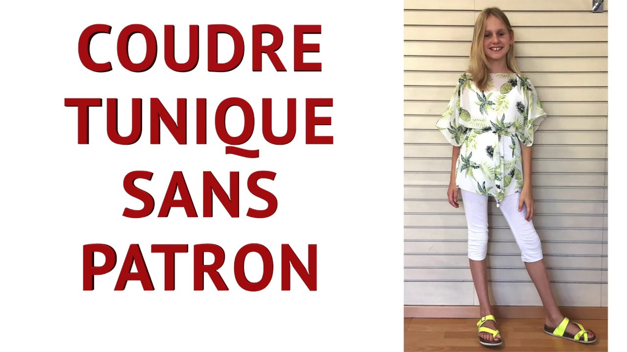 Coudre une tunique sans patron 🌺🙂👚 rapide et facile / pour débutant
