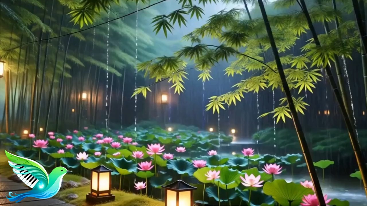 Tranquil Rain Ambience and Relaxing Piano Music for Deep Sleep and Stress Relief
