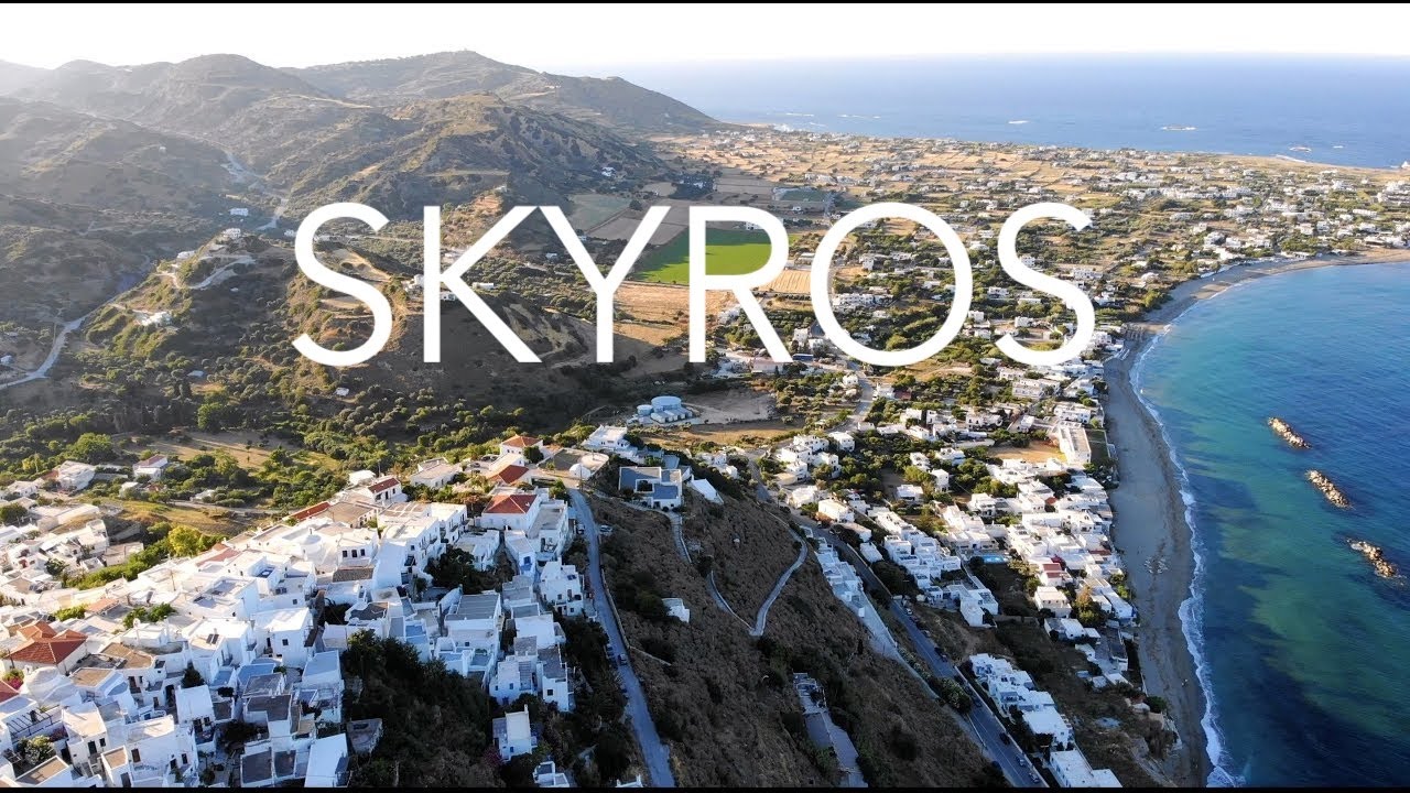 Skyros Island Greece - 4k Aerial drone Video