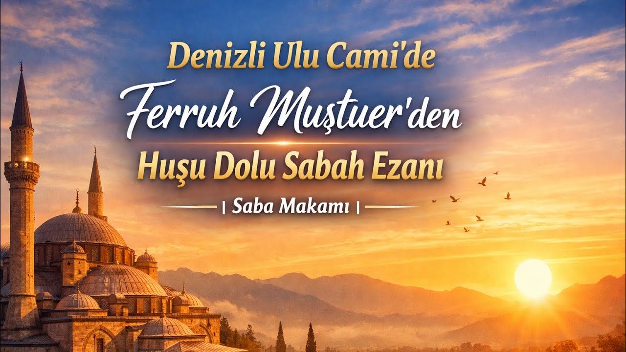 Denizli Ulu Cami’de Ferruh Muştuer’den Huşu Dolu Sabah Ezanı | Cumartesi Sabahı” ✅