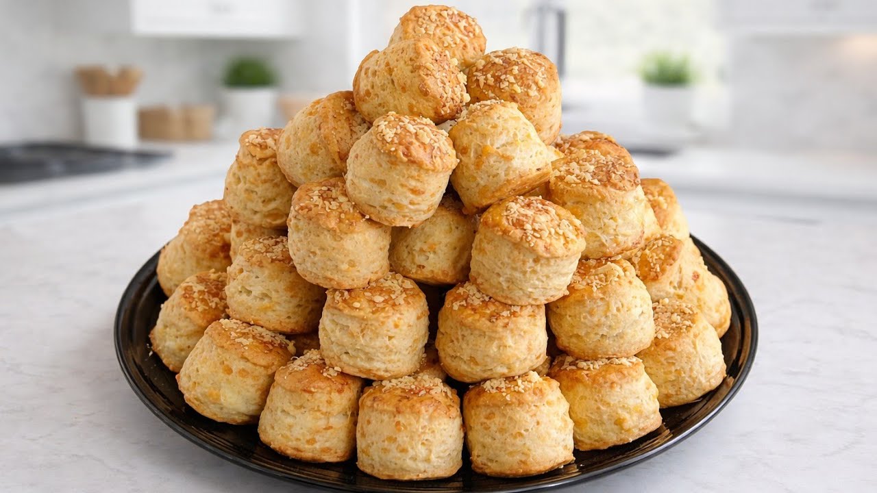 Cele Mai Rapide Pogăcele cu Cașcaval 🧀 Fără Dospire, Se Fac Imediat! In cateva minute sunt gata 
