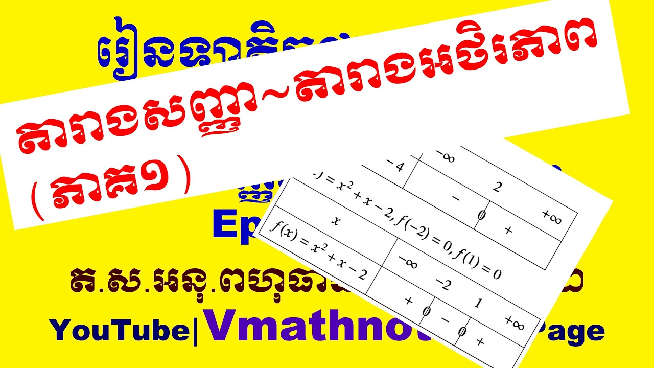 #Tkz-Tab01: តារាងសញ្ញាពហុធាដឺក្រេទី១និងទី២ | Vmathnote | Latex | ឡាតិច | ឡាតិចភាសាខ្មែរ