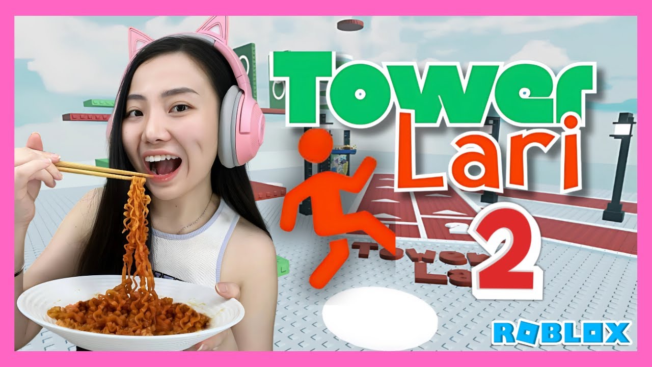 Challenge Makan Samyang Di Tower Lari 2 - Roblox Indonesia