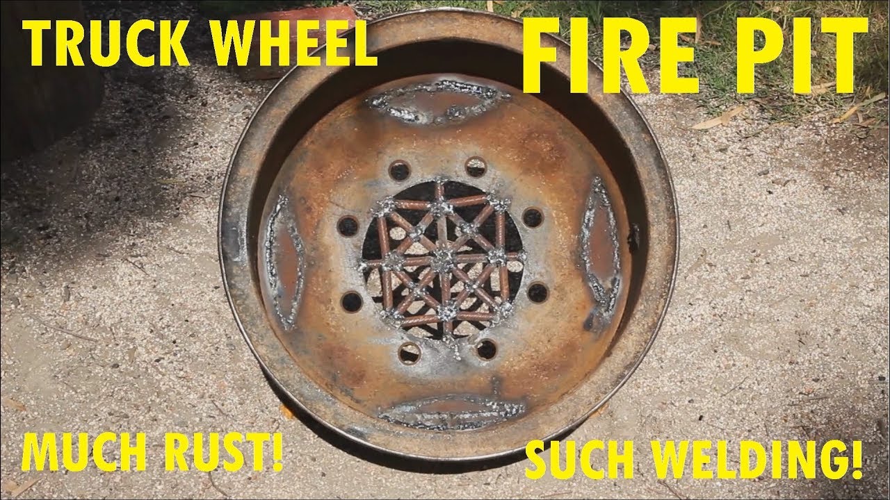 How to make a fire pit from a rusty old truck wheel with a $100 eBay stick welder