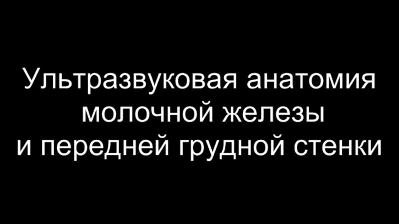 Ультразвуковая анатомия молочных желез и грудной стенки/