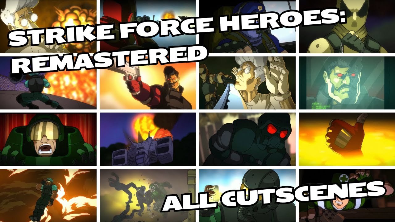 Strike Force Heroes: Remastered - All Cutscenes + Secret Post Credit Cutscene