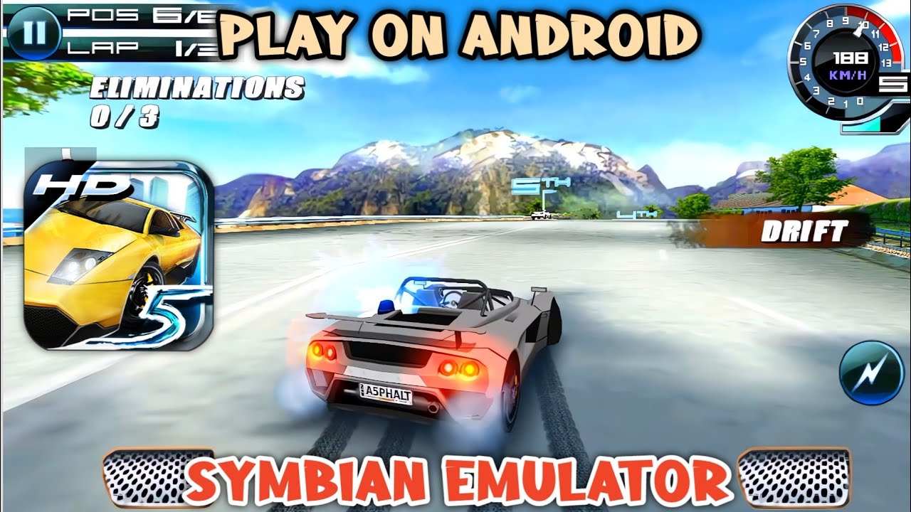 Asphalt 5 HD Symbian Version - Gameplay on Android (EKA2L1)