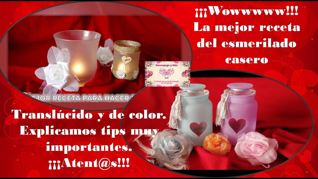 LA MEJOR RECETA DEL ESMERILADO CASERO TRANSLÚCIDO Y COLOR!!!