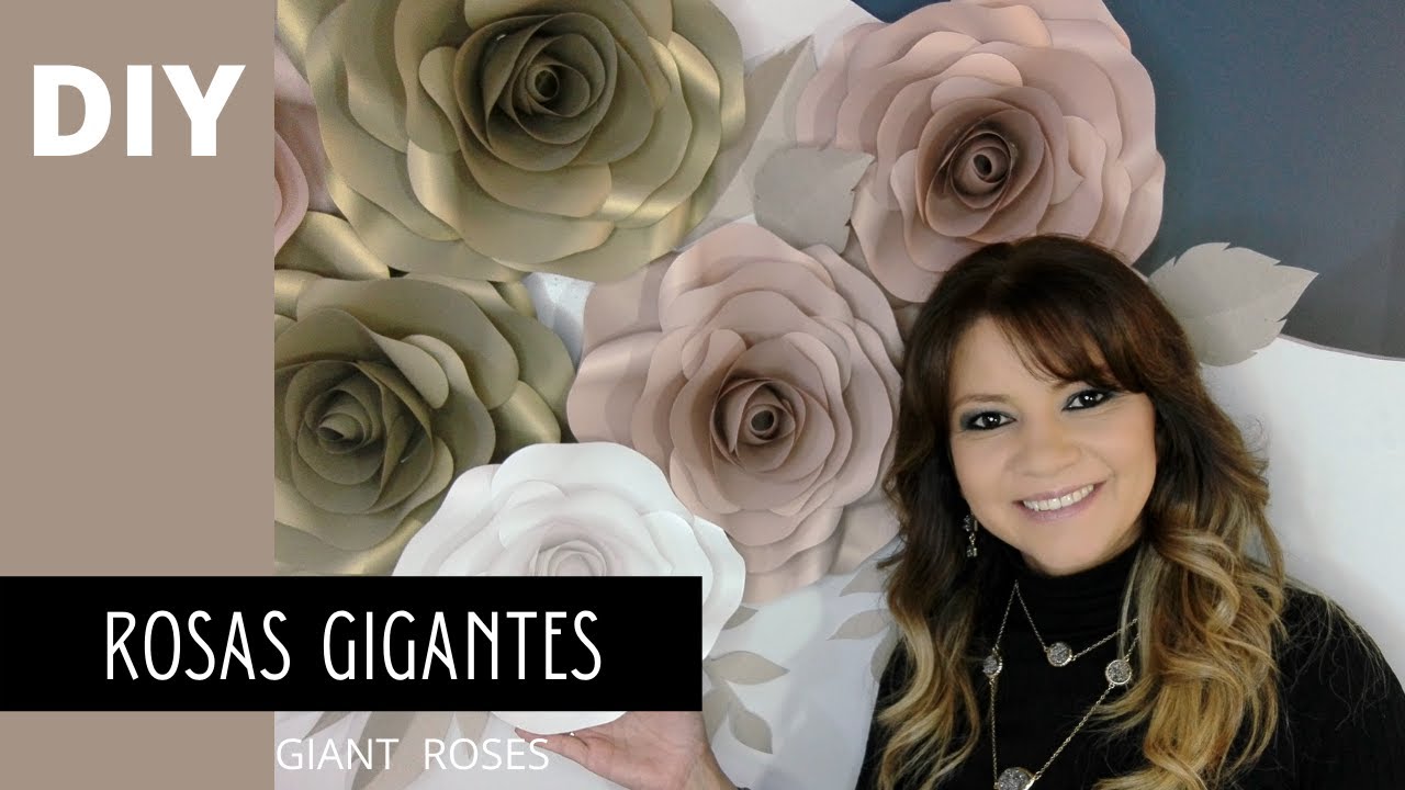 Como hacer ROSAS GIGANTES de papel