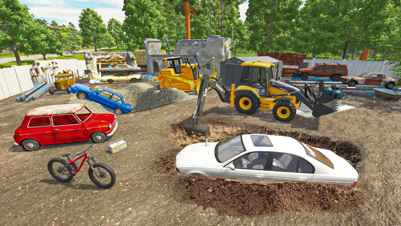 Découverte de Voitures Rares Enterrées dans une Casse Automobile | Farming Simulator 25