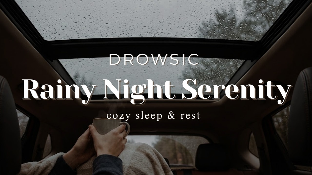 🌦️비 오는 날 차 안, 썬루프를 때리는 리얼한 빗소리와 수면 로파이 (Rainy Car Lofi)💤 6시간30분