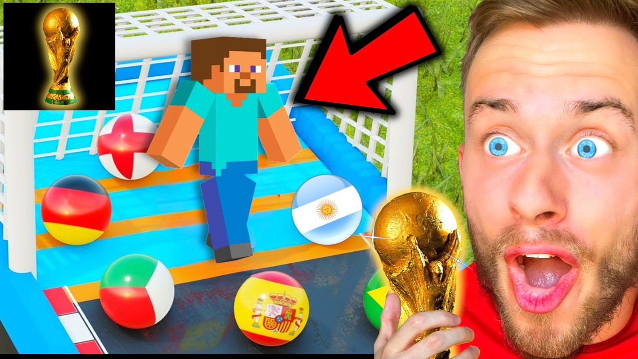 FUßBALL WM - ABER in MINECRAFT MARBLE RACE! 👀⚽️ (zu wild!)