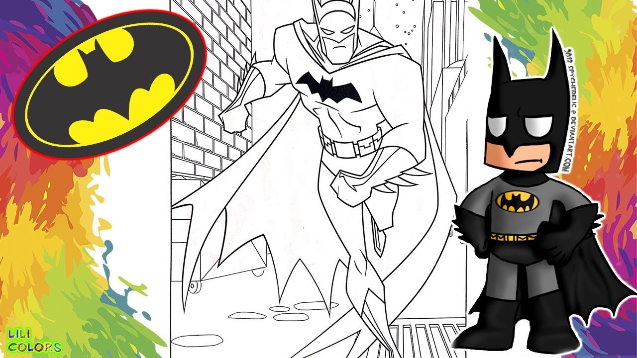 Pintar BATMAN Liga da Justiça  Heróis para colorir|Desenho infantil para criança em português