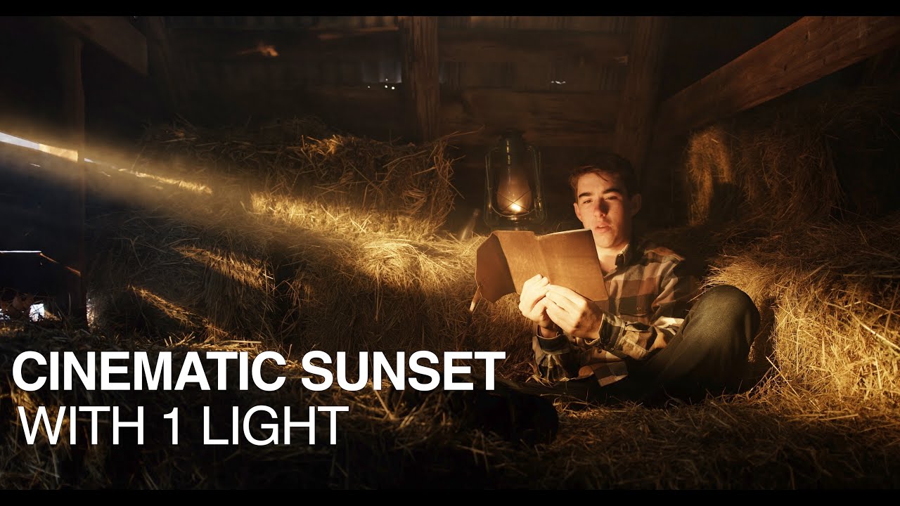How To Create Sunset With 1 Light | Cinematic Lighting