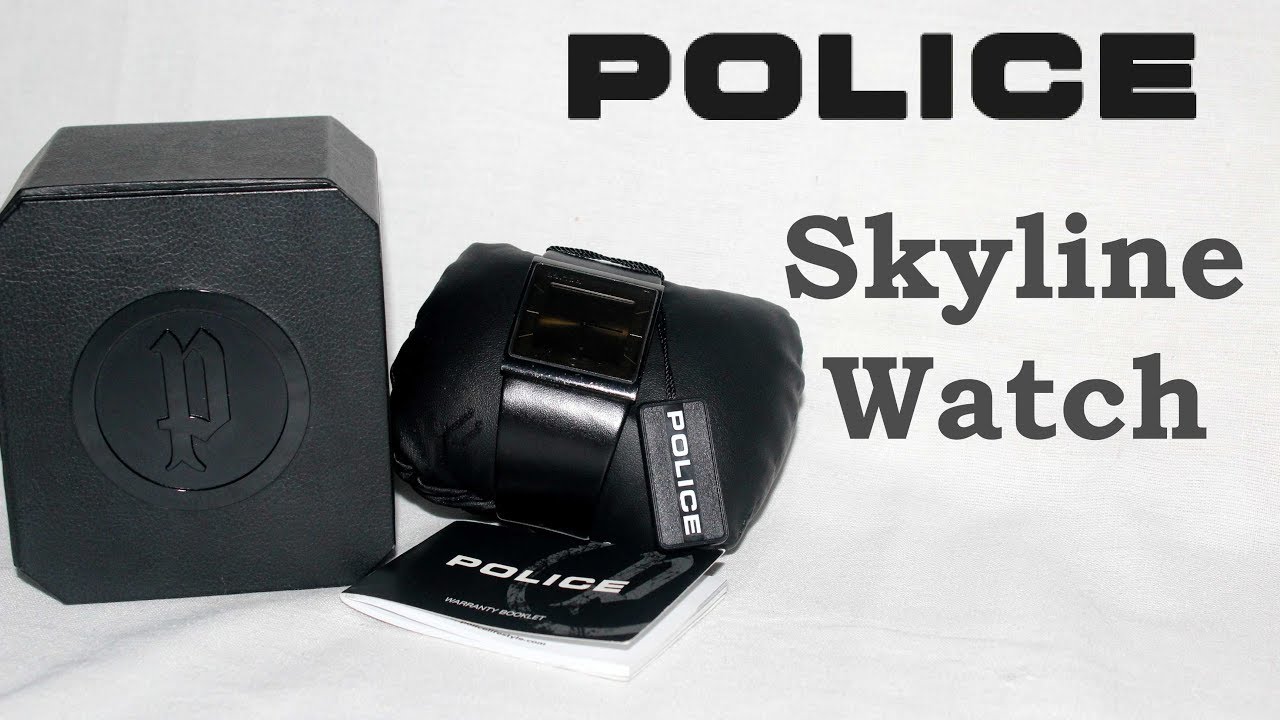 Police Skyline  leather watch