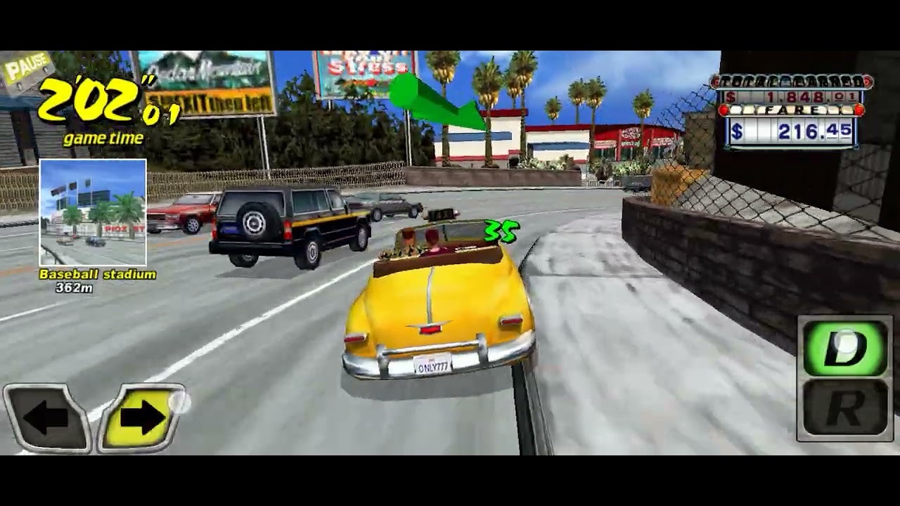Crazy Taxi Classic (2014) Gameplay, By SEGA, No Background Music