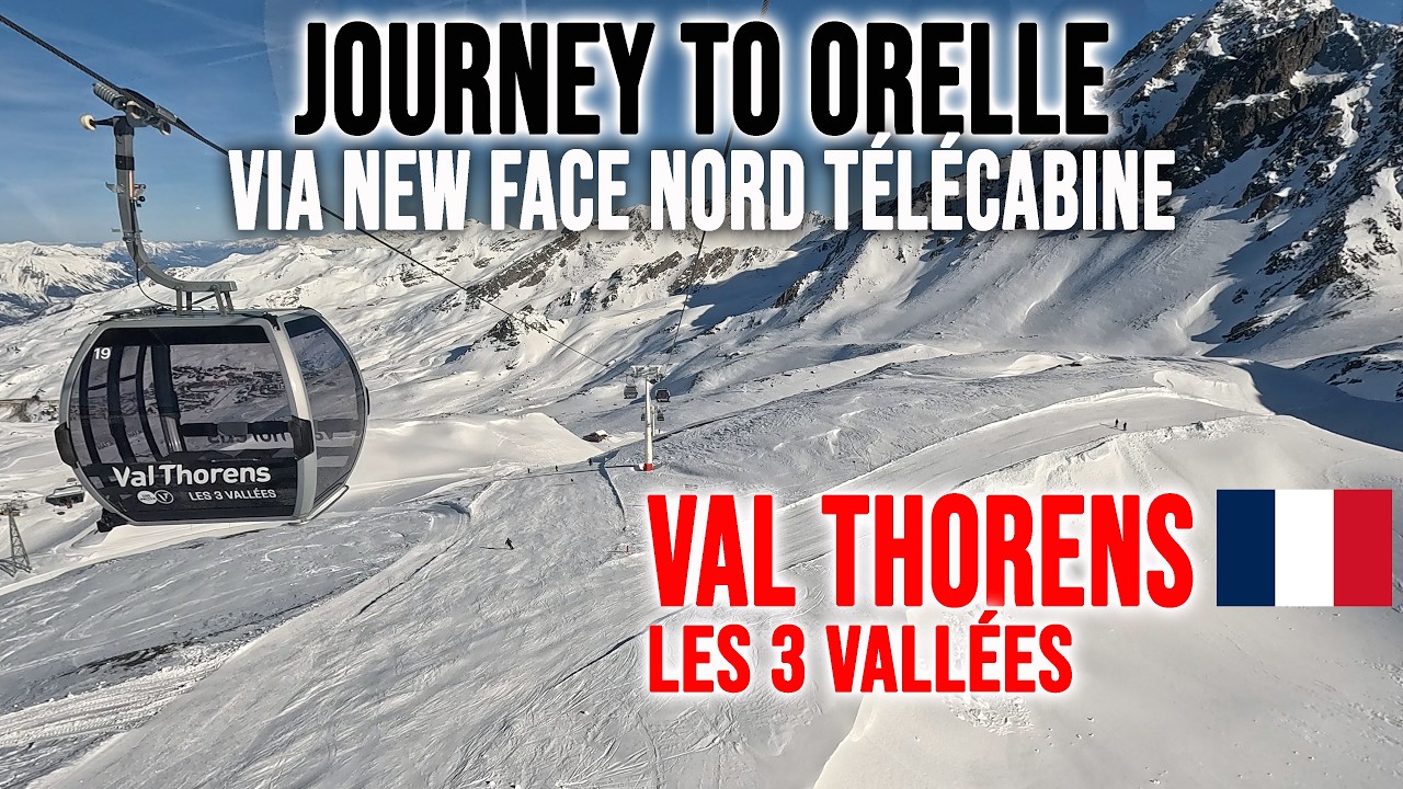 [4K] Skiing Val Thorens to Orelle via New Face Nord T&eacute;l&eacute;cabine, Les 3 Vall&eacute;es France, GoPro HERO13