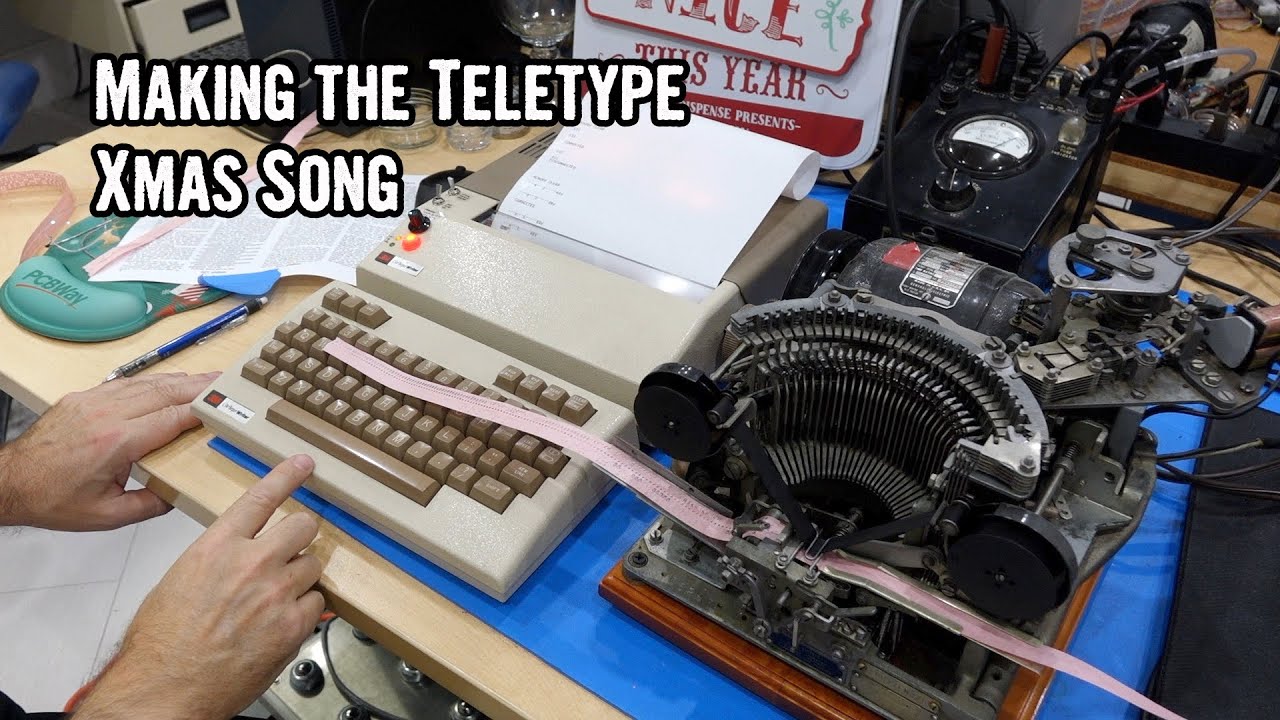 Teletype Music! A mechanical Christmas song.