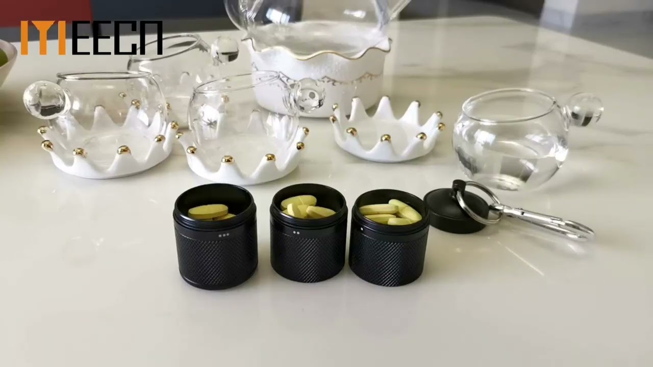 MEECN Three Layer Large Pill Organizer Pill Box, Aluminum Waterproof Pill Container, Pill Holder can
