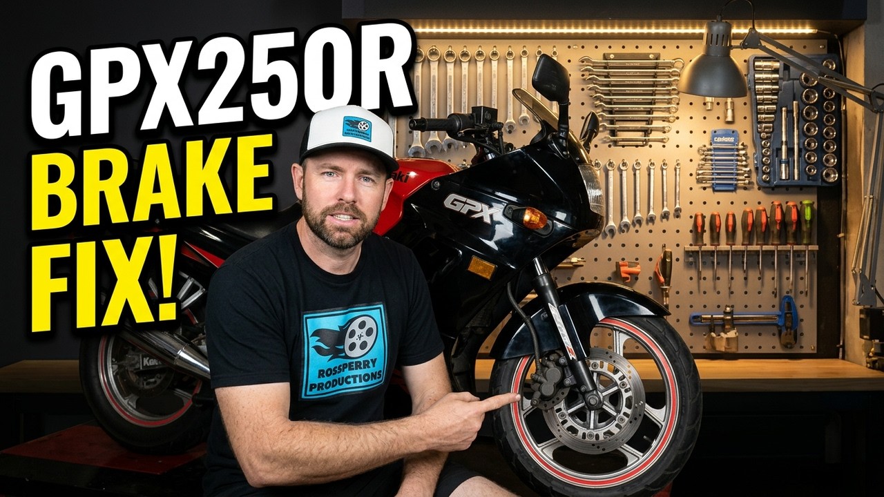 GPX250 Front Brake Service, Replacement & Bleeding 1988-2007 Kawasaki EX250 Ninja Part 4