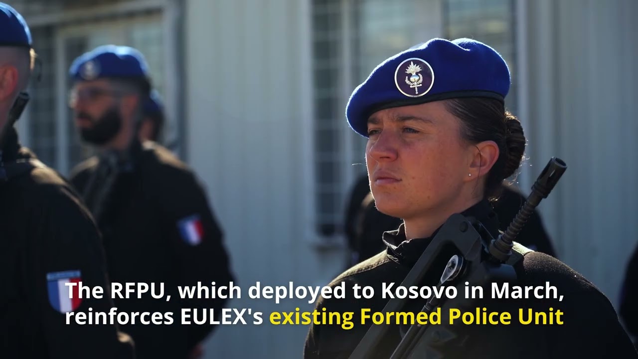 EULEX’s Reserve Formed Police Unit holds its Flag Ceremony