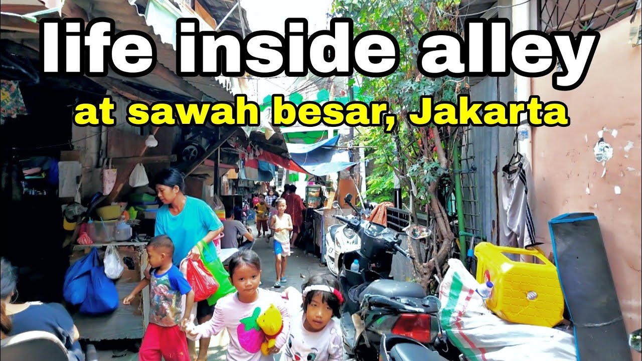 KEHIDUPAN di DALAM GANG YG SEBENARNYA, JELAJAHI GANG TERSEMBUNYI SAWAH BESAR, jkt pusat Indonesia 🇮🇩