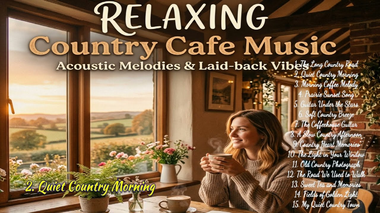 Relaxing Country Cafe Music | Soft Country Music for Coffee Time, Study & Relax