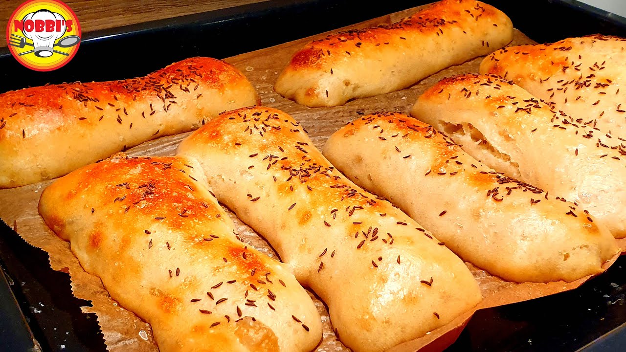 Dinkelseelen mit Kümmel, Weißbrotgebäckrezept nach Nobbi's Art