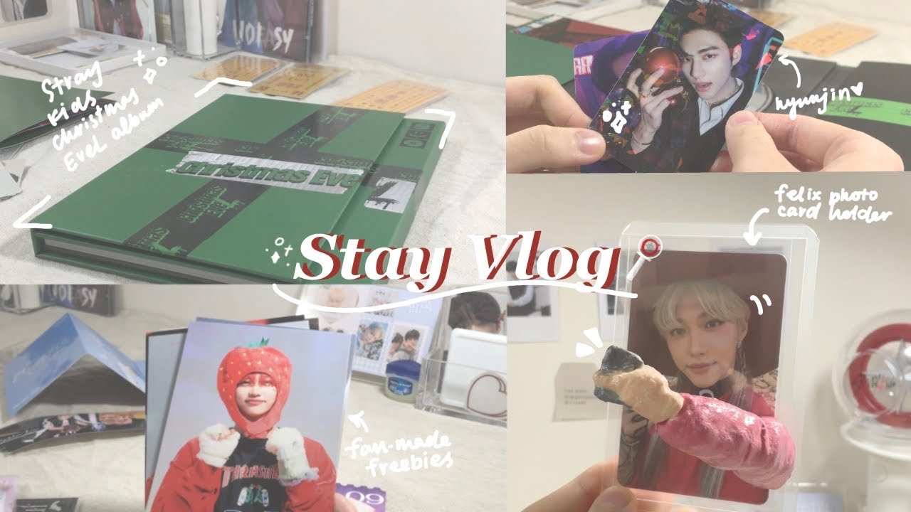 Stay Vlog #11☃️; Stray Kids Christmas EveL專輯開箱🎄😈, Felix 自拍卡套📷