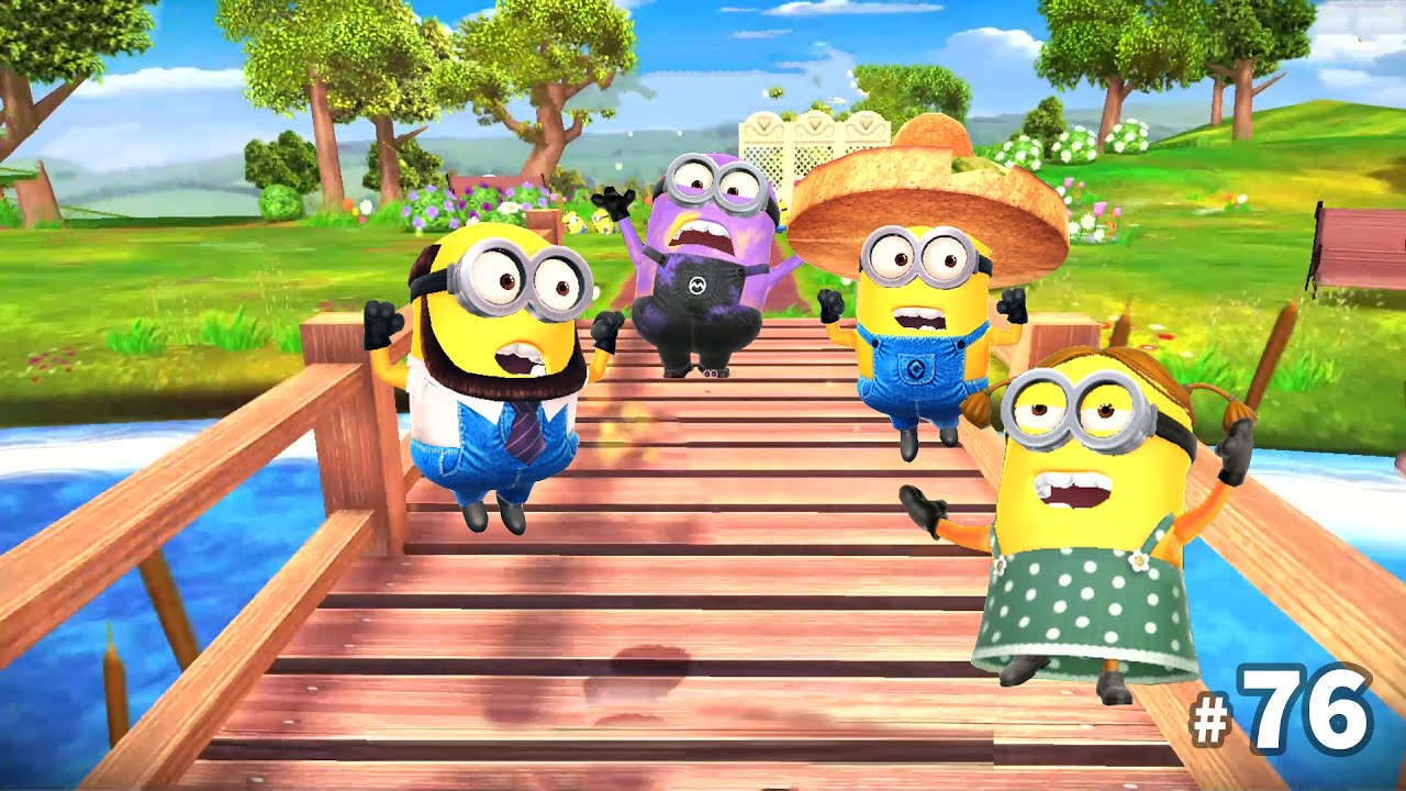 Minion Rush - Disguised minion Grandpa minion Girl minion and Tortilla Chip Hat at Minion Park EP 76