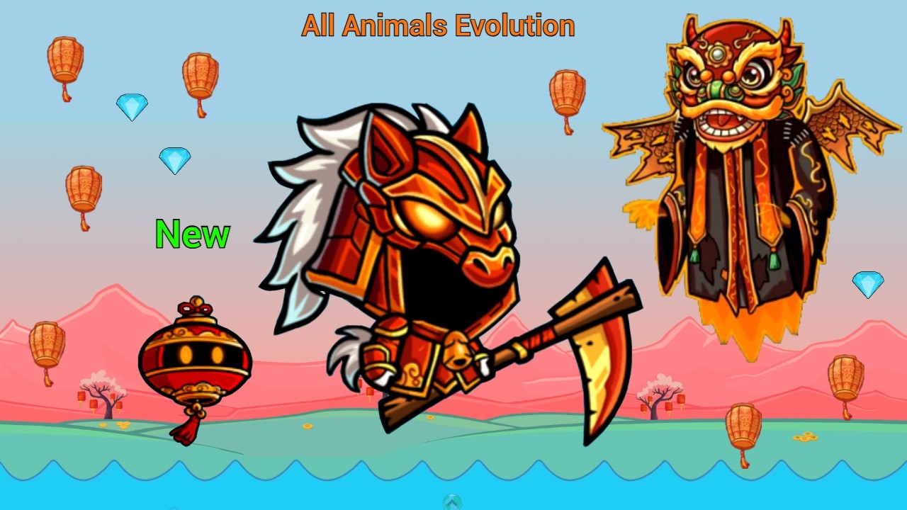 New Lunar Horse Reaper & Pet And Free Gems From Lanterns (EvoWorld.io) All Animals Evolution