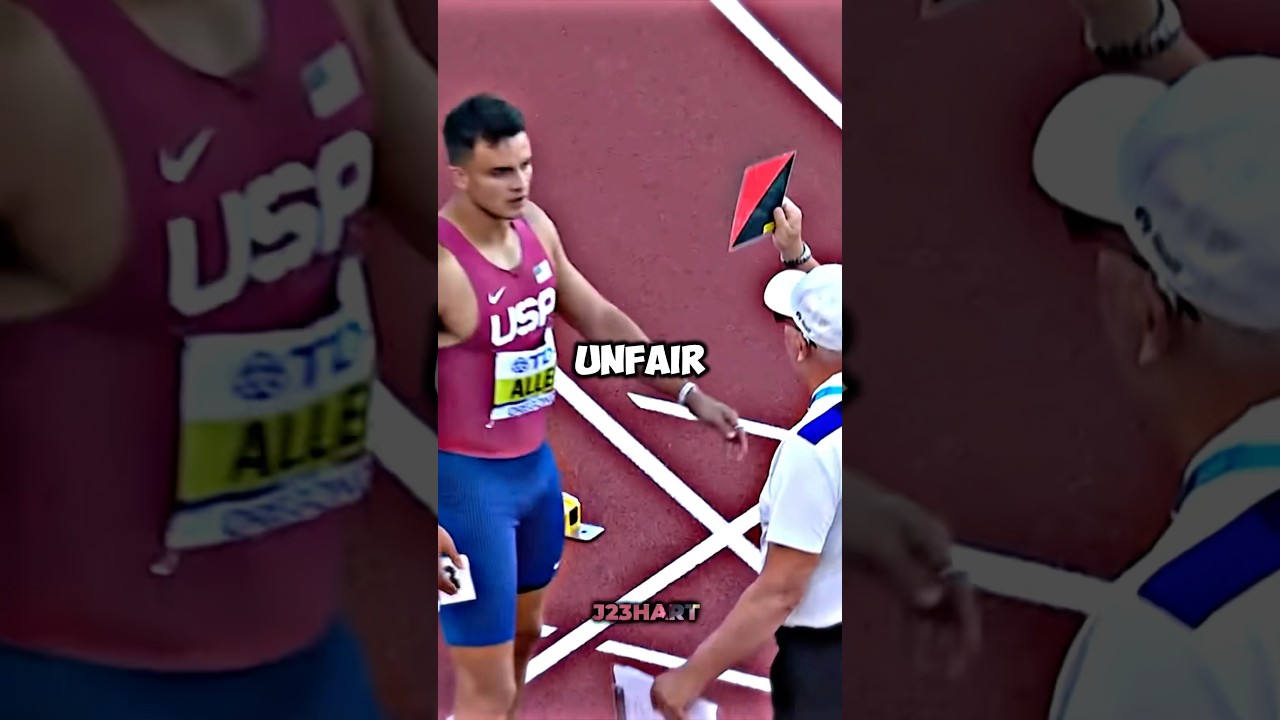 Disqualified For Being Too FAST!! 🤯 Devon Allen False Start! #trackandfield #hurdles #athletics