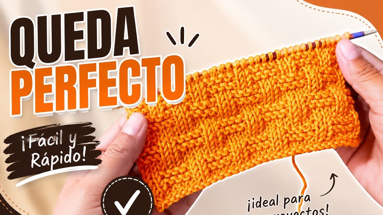 Punto Canasta de Musgo Para Sueter/Tejiendoconleonardo