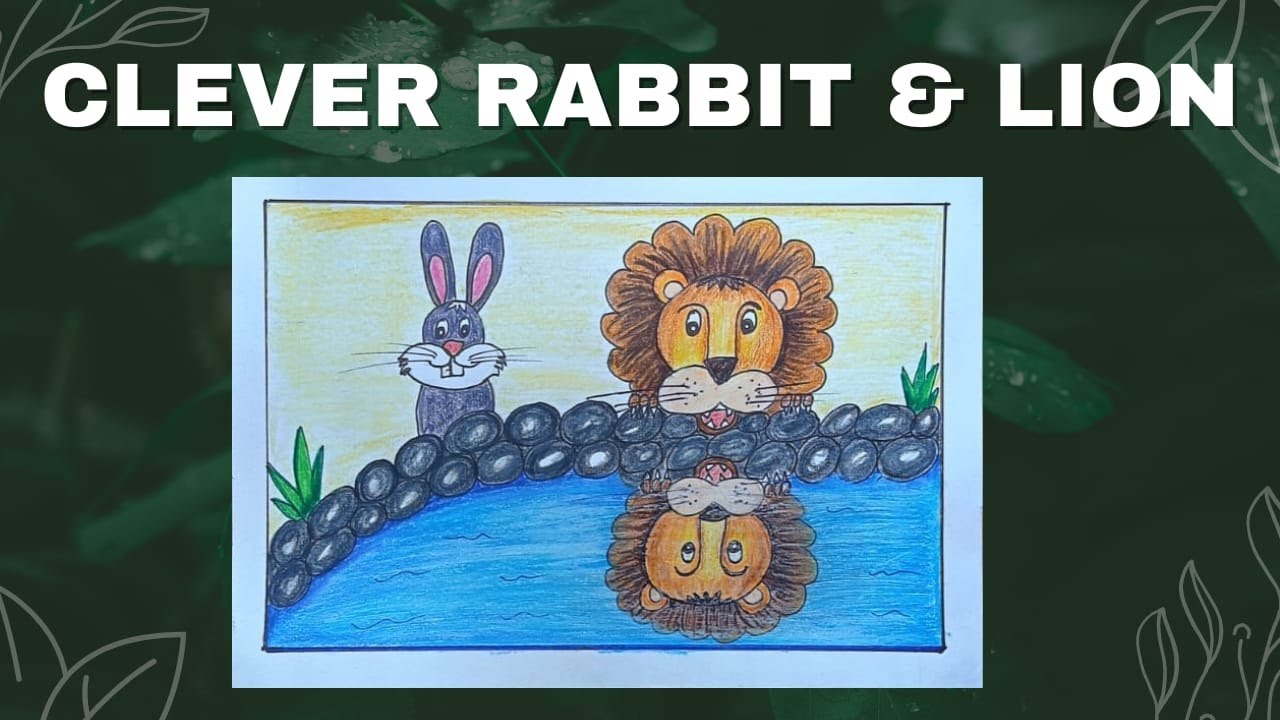 Lion and Rabbit |How to draw Lion and Rabbit StoryDrawing| LionDrawing|Rabbit Drawing for Beginners