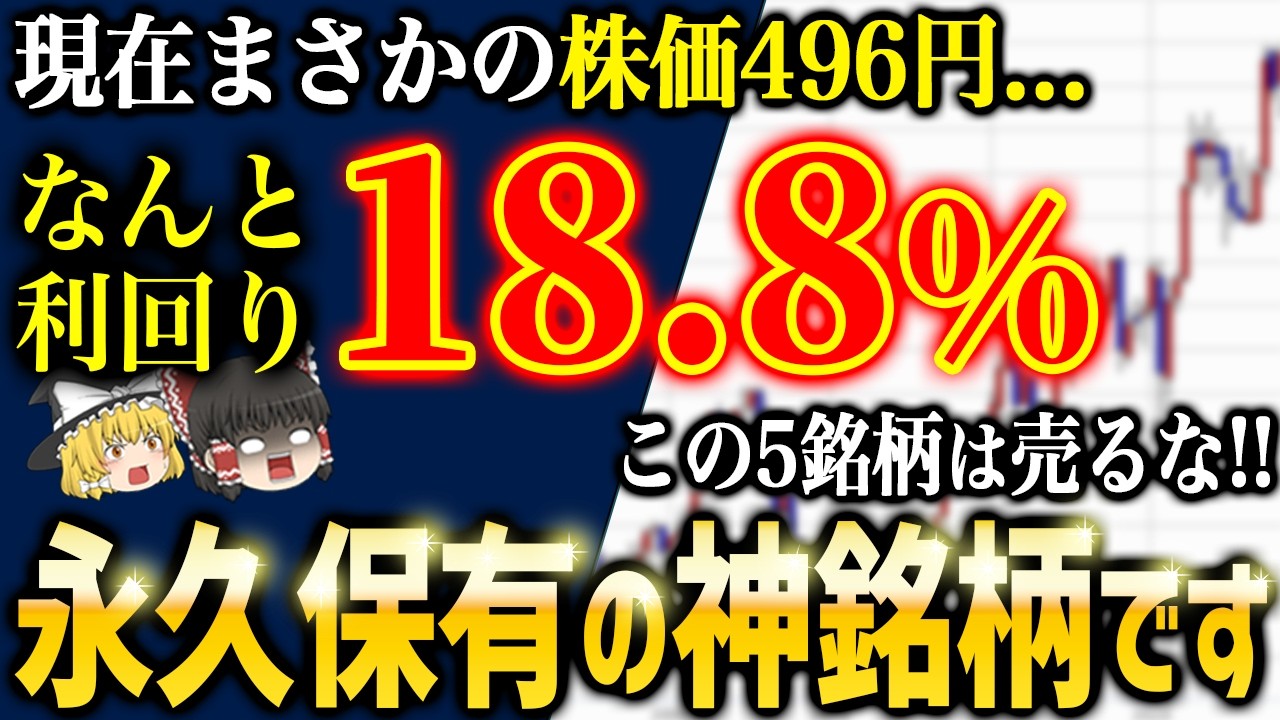 【絶対売るな】暴落買い＋永久保有がオススメな日本株５社【ゆっくり解説】