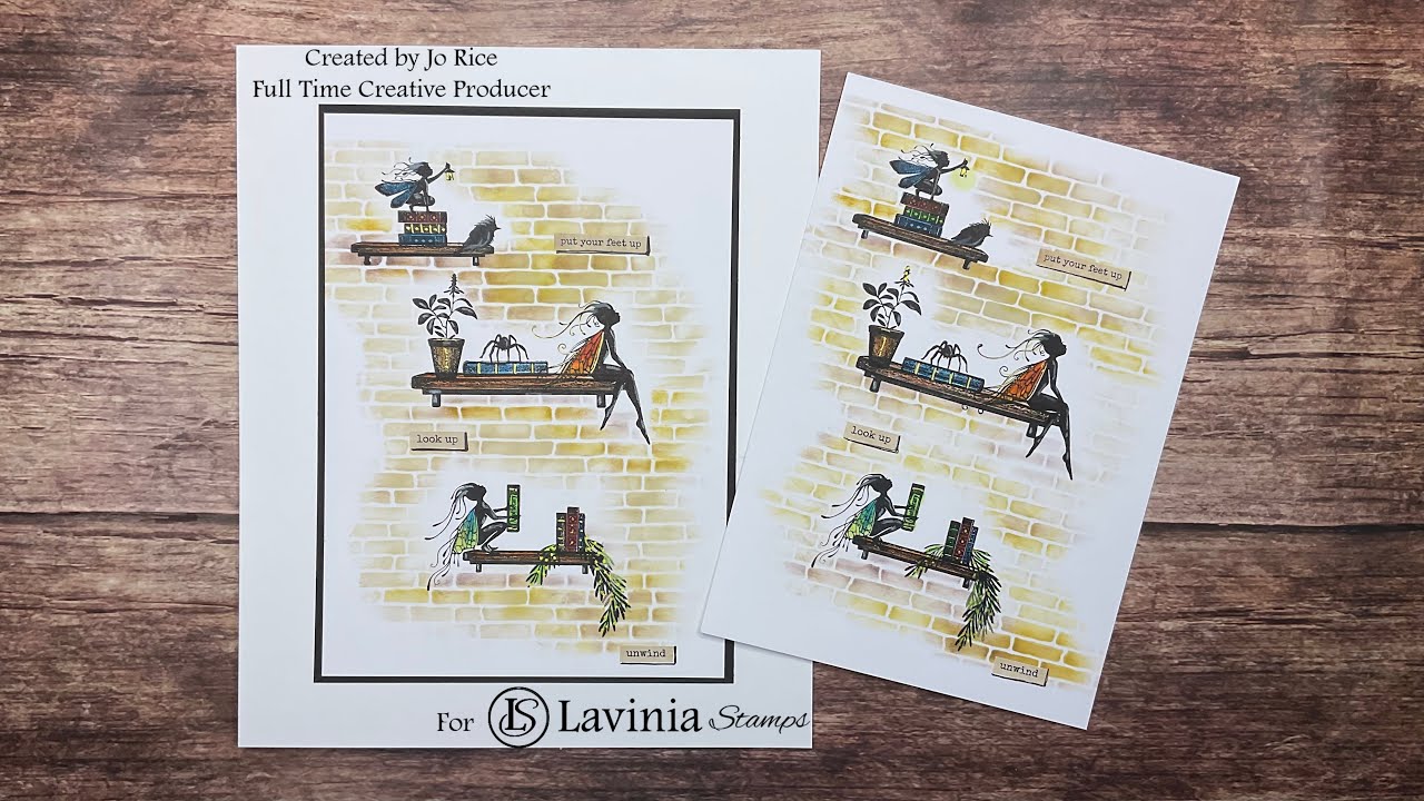 Сказочные книжные полки от Джо Райс #laviniastamps #cardmakingvideo