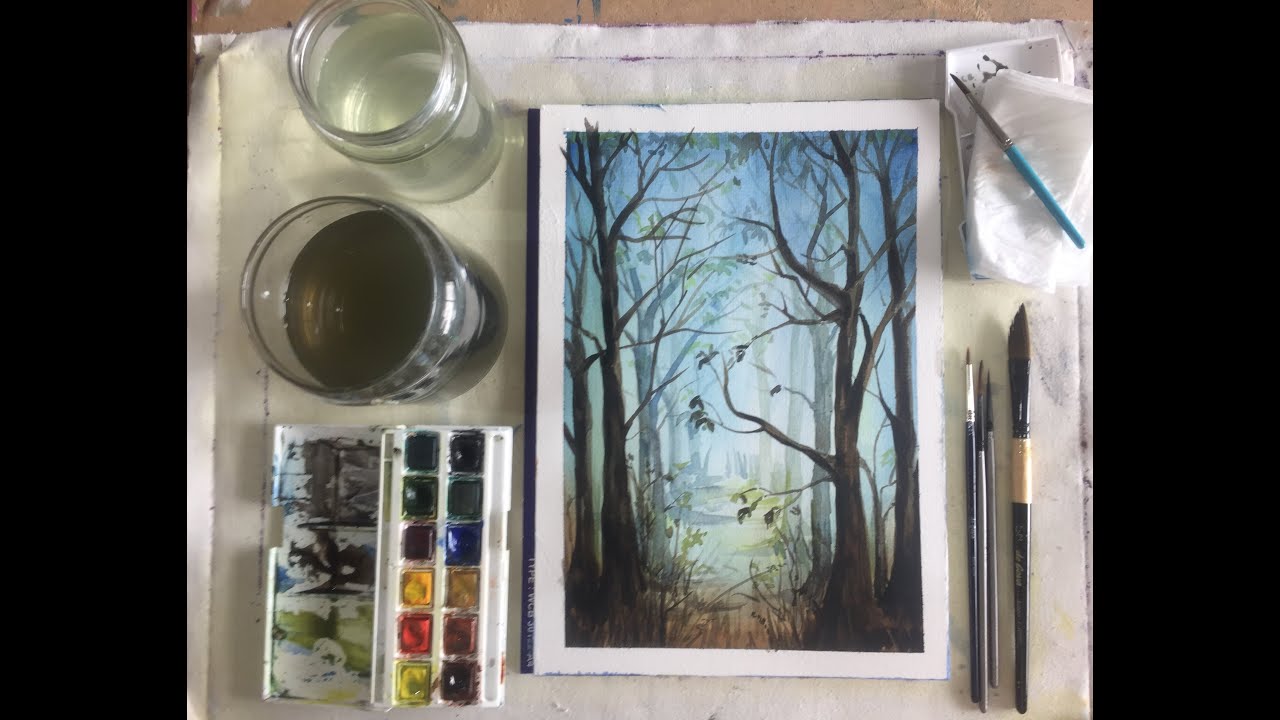 Painting an Enchanted Forest with Watercolours