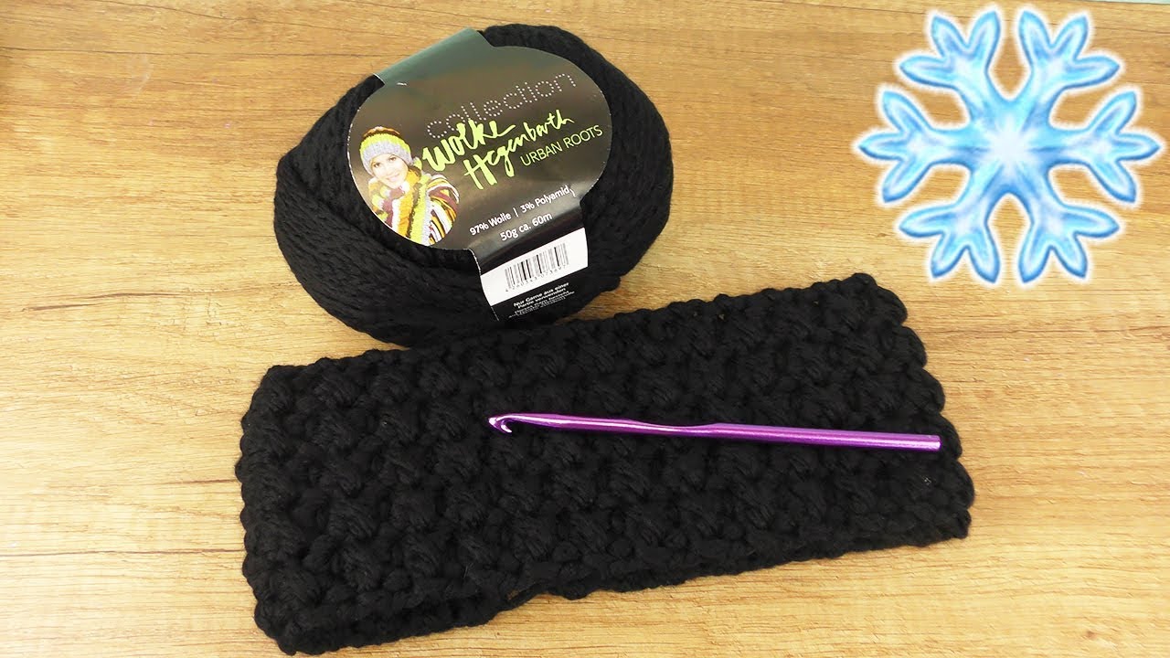 Stirnband Häkeln aus halben Stäbchen & Kettmaschen | Super einfach & warm | Winter Häkel Idee
