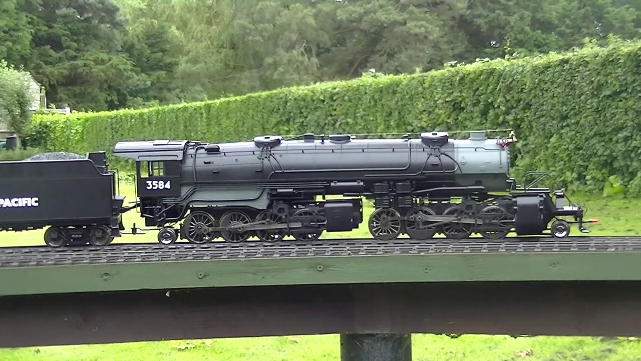 Video 86. G Scale Gauge 1 Mallet locomotives double heading. Great sound effects!