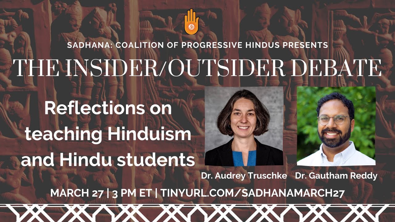 The Insider/Outsider Debate: Community Dialogue with Dr. Audrey Truschke
