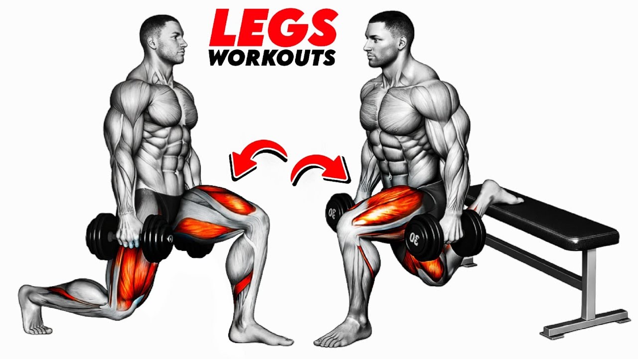 10 DUMBBELL LEG EXERCISES ⚡ | BUILD BIGGER & STRONGER LEGS! 🔥