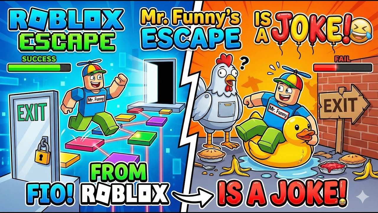 Mr. Funny's ESCAPE From Roblox is a Joke! #roblox #gaming