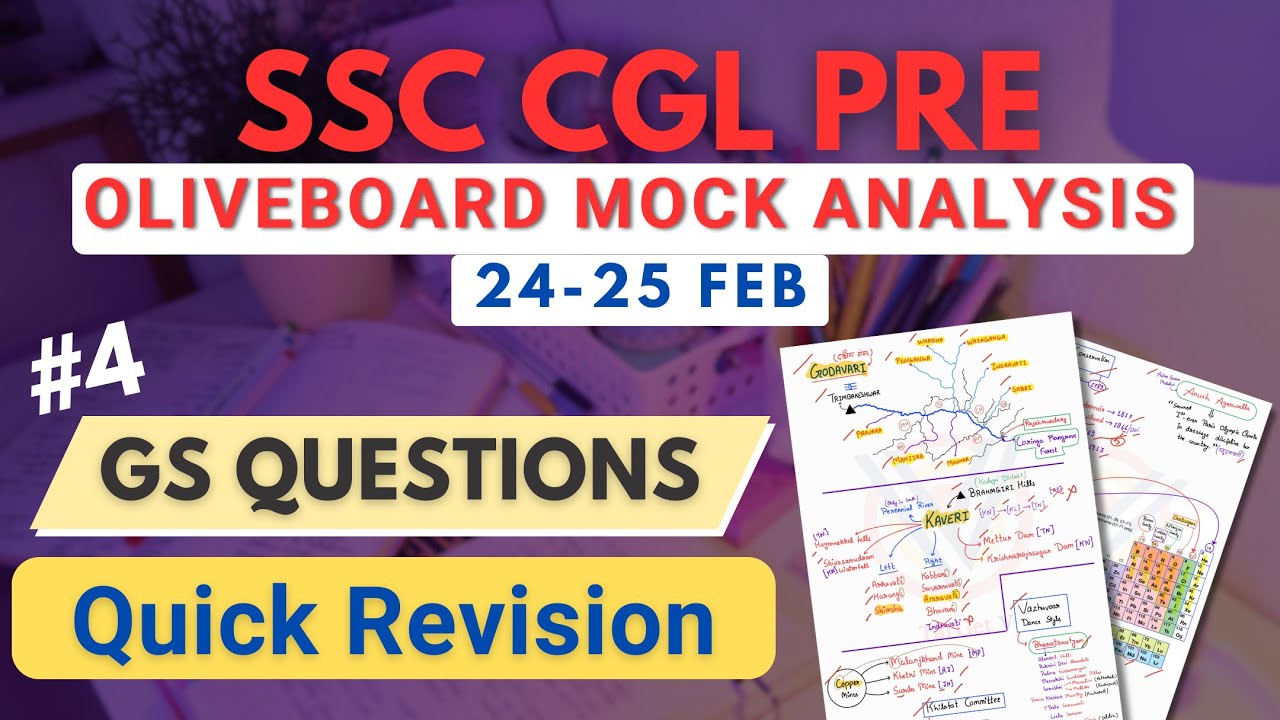 Oliveboard Mock 24_25 Feb GS Analysis | GS 4 Quick Revision | Notes by Tushar Gupta(CGA Acc.) #ssc