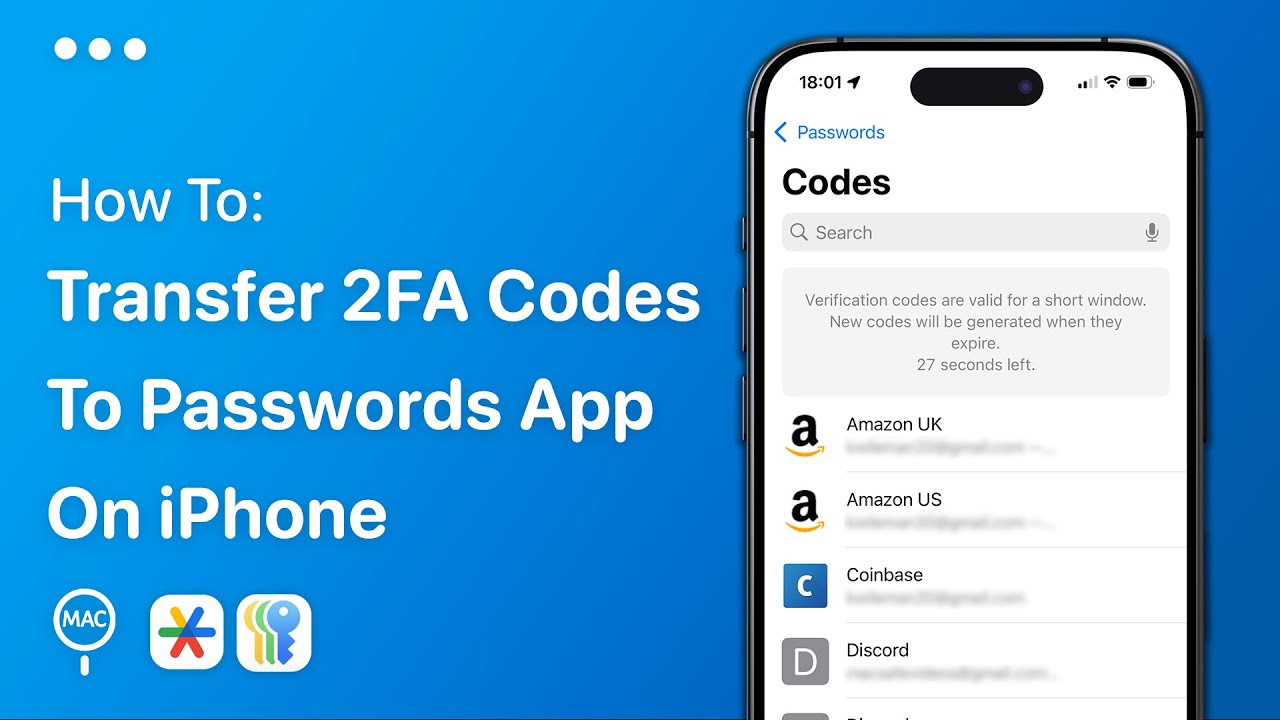 How To Transfer Google Authenticator 2FA Codes To Passwords App On iPhone